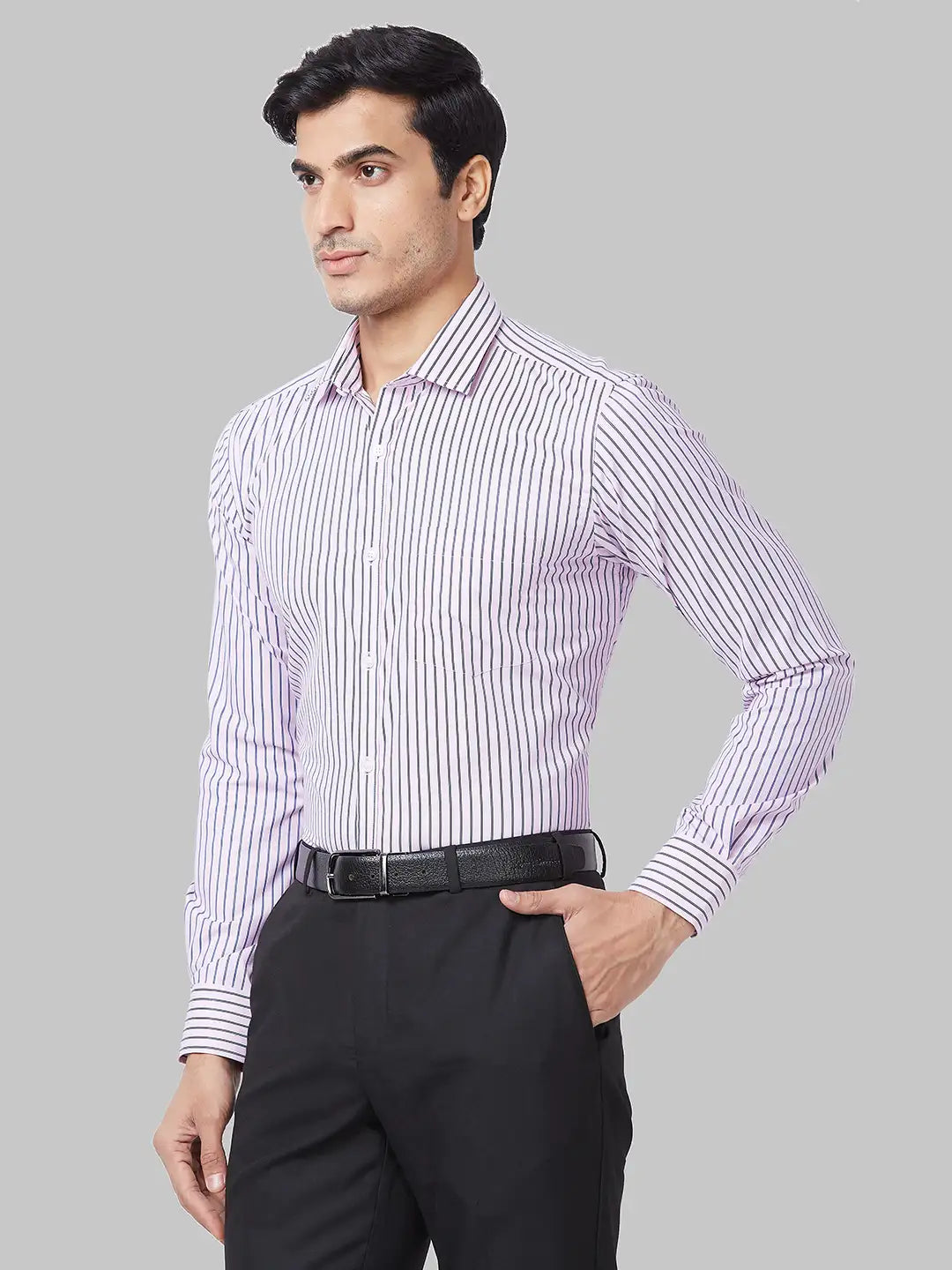 Men Red Slim Fit Solid Cotton Blend Shirts