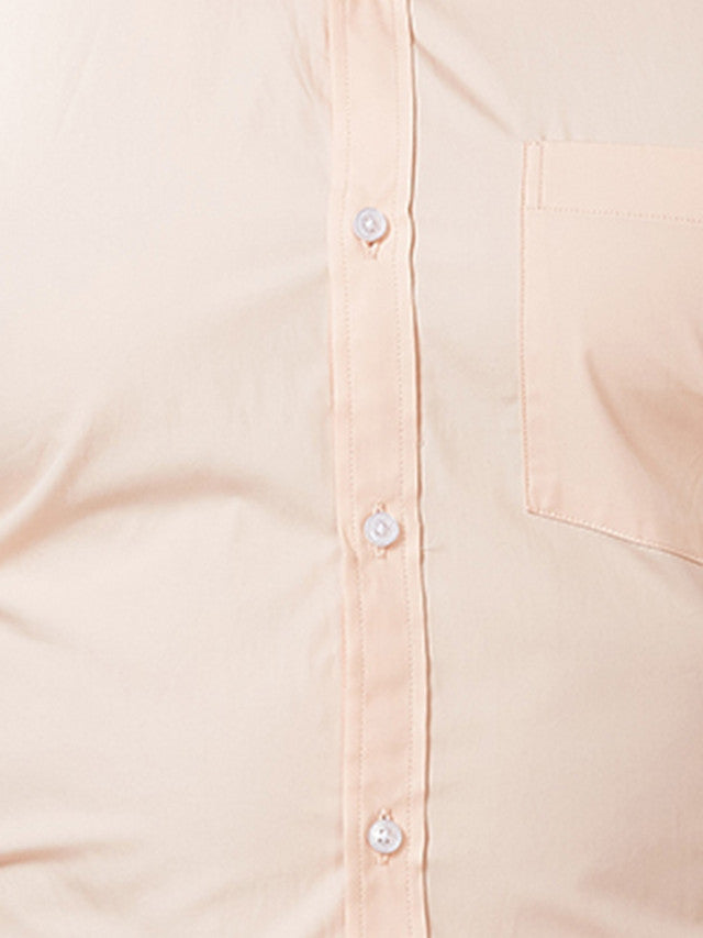 Park Avenue Orange Solid Slim Fit Cotton Formal Shirt