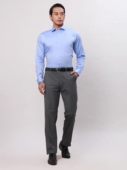 Park Avenue Men Blue Structure Slim Fit Cotton Shirts