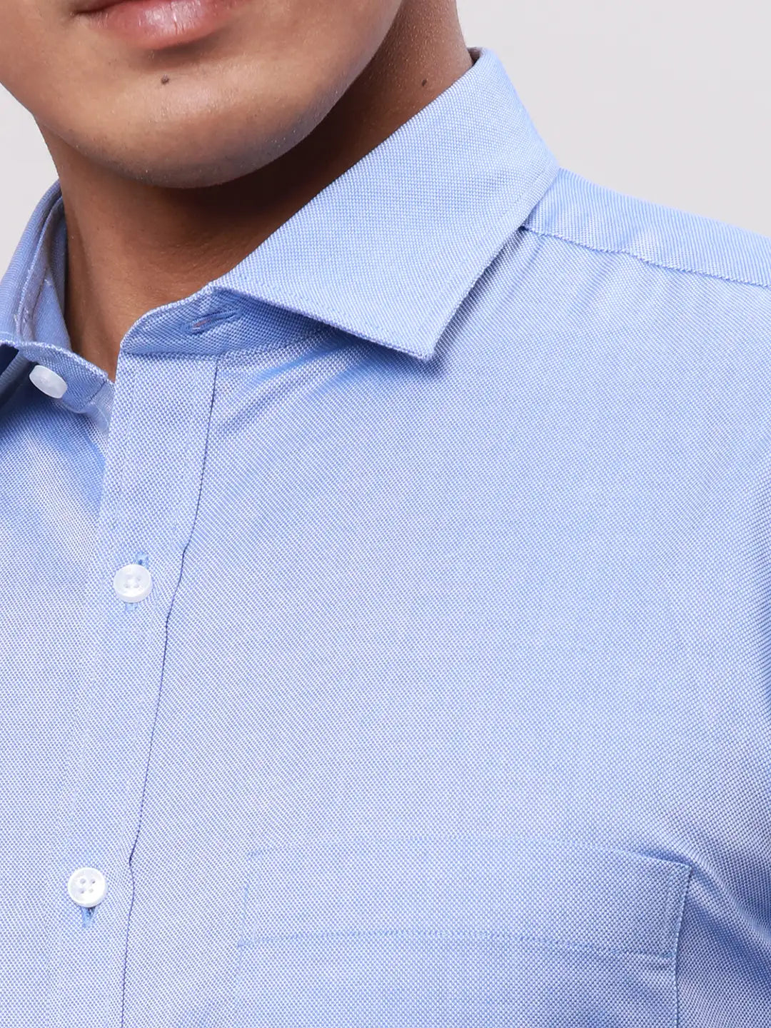 Park Avenue Men Blue Structure Slim Fit Cotton Shirts