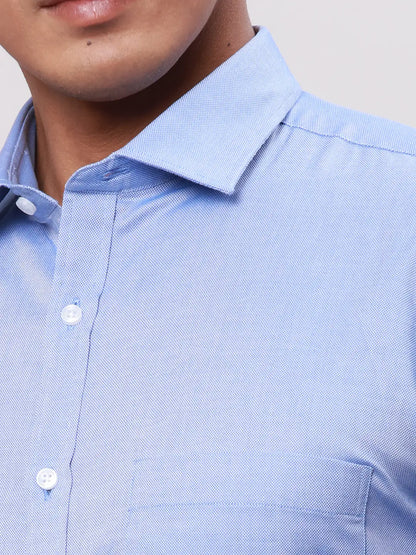 Park Avenue Men Blue Structure Slim Fit Cotton Shirts