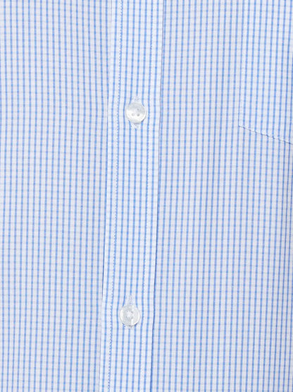 Park Avenue Men Blue Checks Slim Fit Cotton Shirt