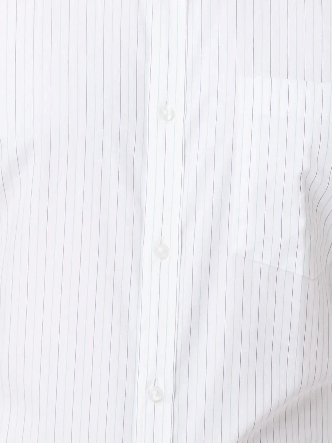 Park Avenue Men White Striped Slim Fit Cotton Formal Shirt