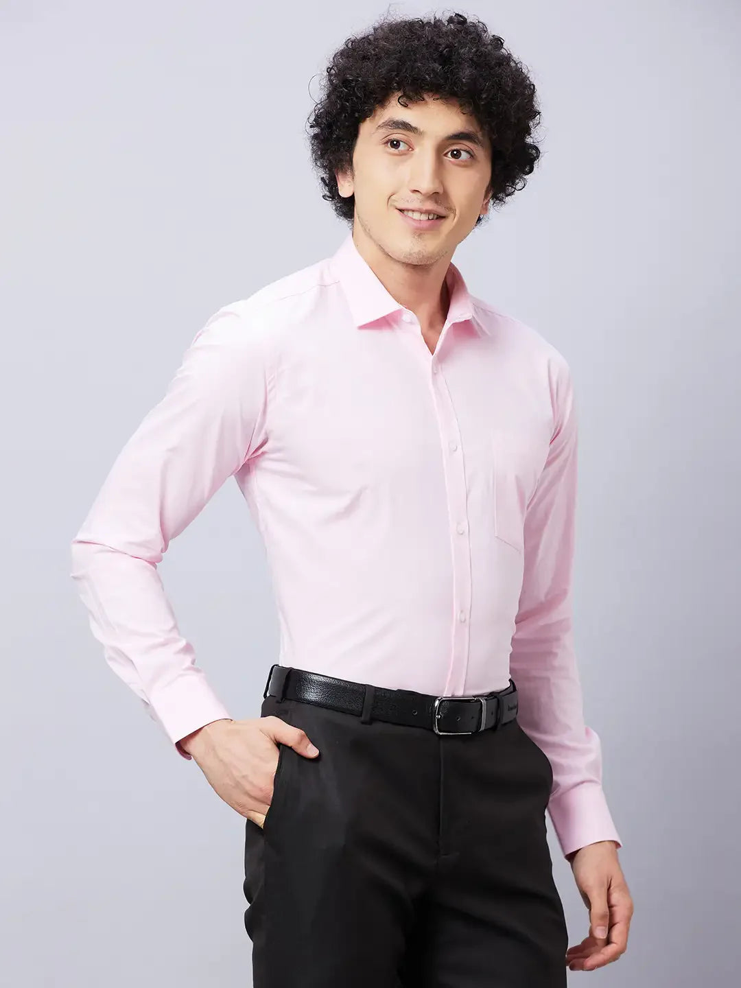 Park Avenue Men Red Solid Slim Fit Cotton Shirts