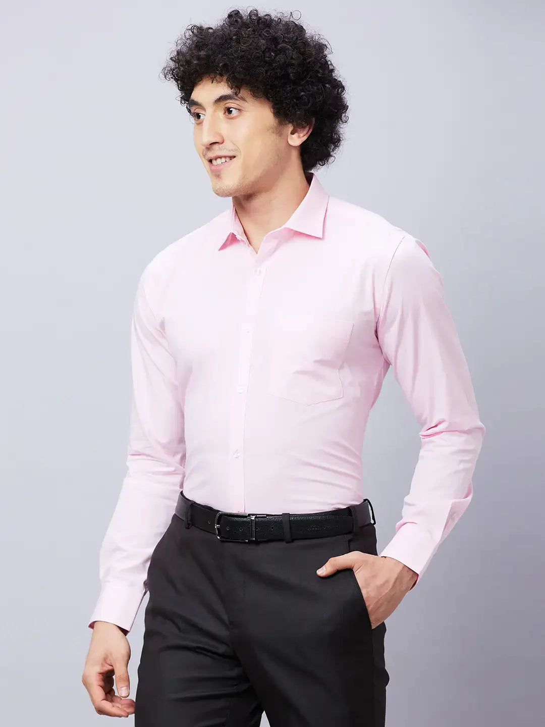 Park Avenue Men Red Solid Slim Fit Cotton Shirts