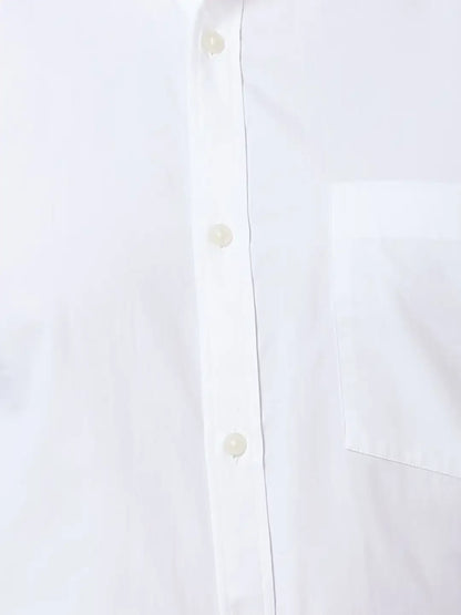 Park Avenue Men White Slim Fit Solid Cotton Shirts