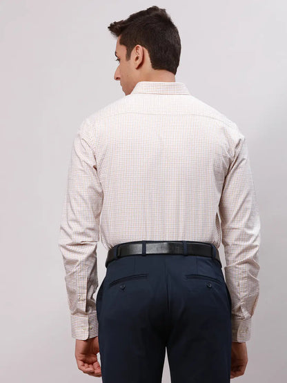 Park Avenue Men Fawn Slim Fit Structure Cotton Shirts