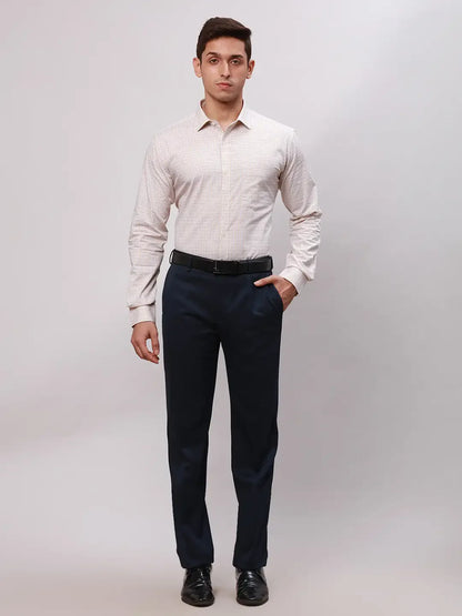 Park Avenue Men Fawn Slim Fit Structure Cotton Shirts