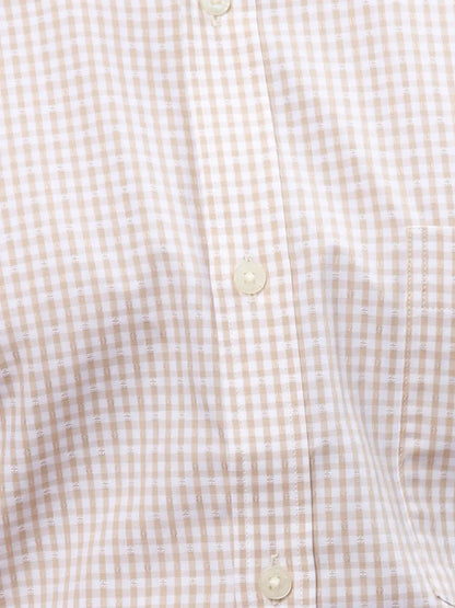 Park Avenue Men Fawn Slim Fit Structure Cotton Shirts