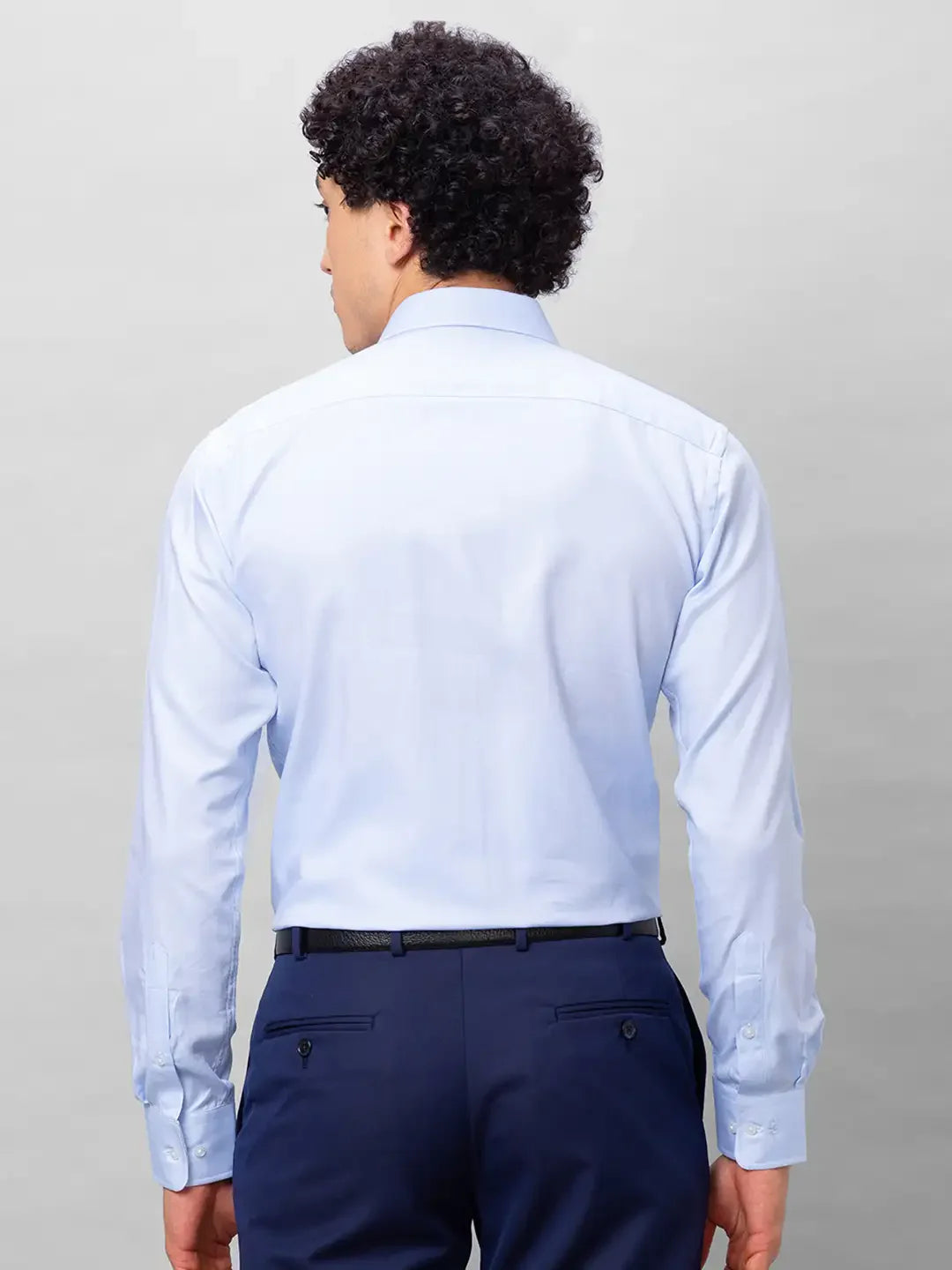 Park Avenue Men Blue Structure Slim Fit Cotton Shirts