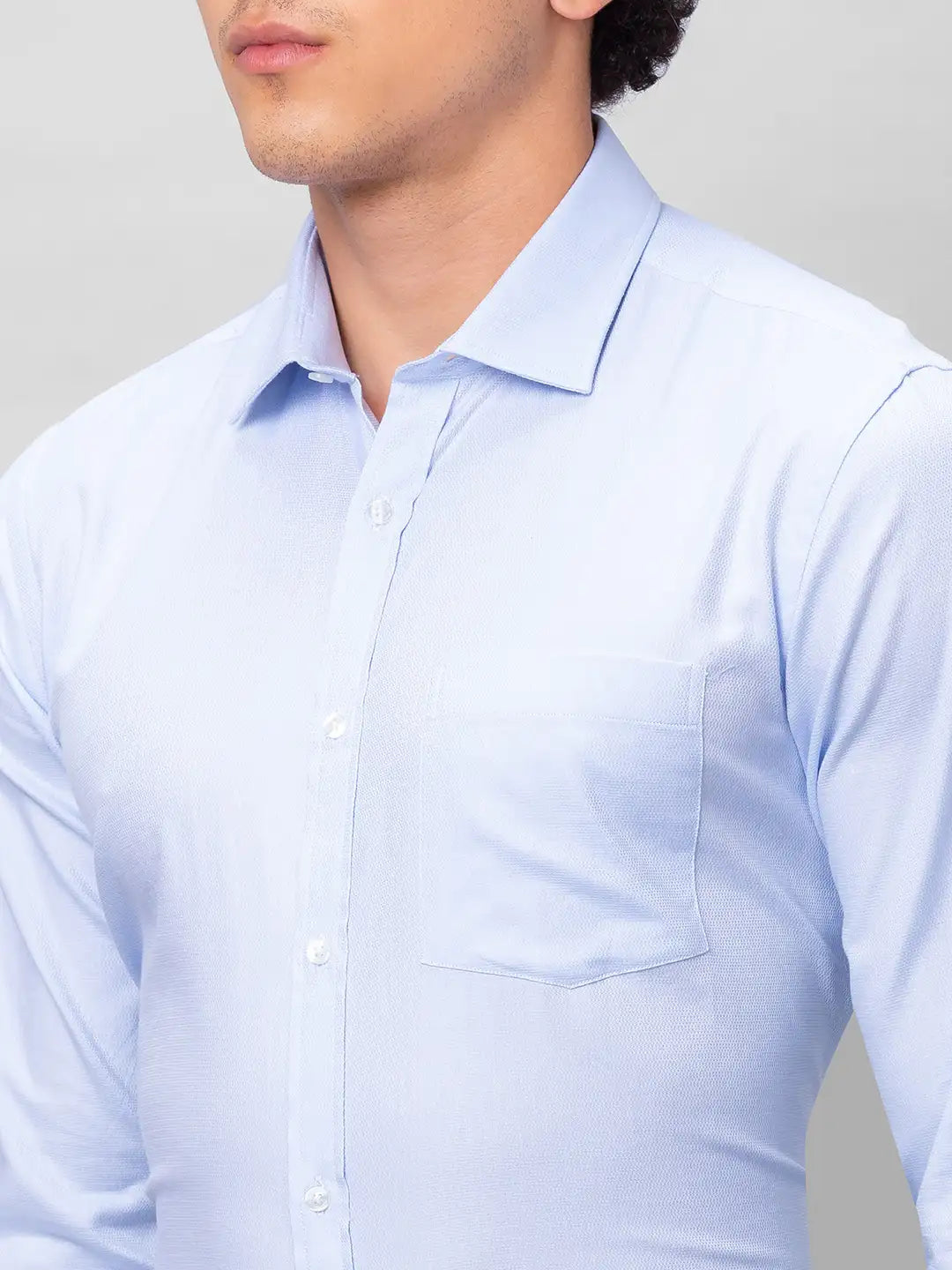 Park Avenue Men Blue Structure Slim Fit Cotton Shirts