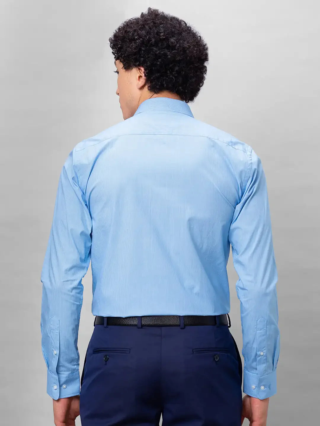 Park Avenue Men Blue Structure Slim Fit Cotton Shirts