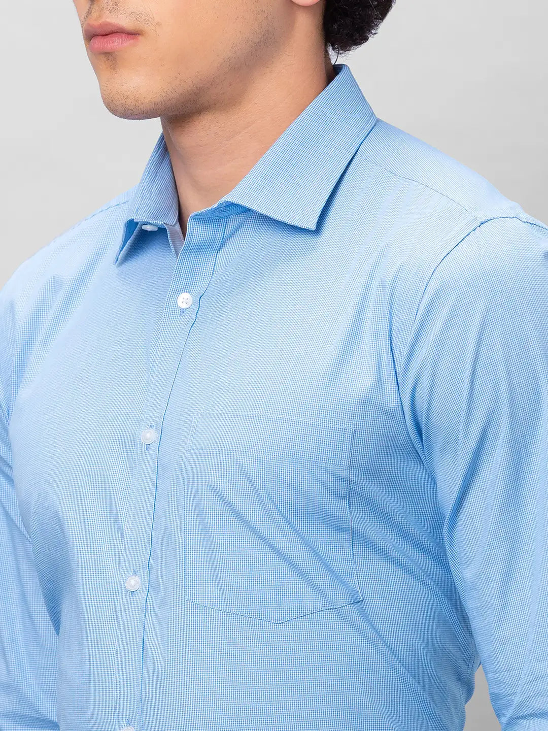 Park Avenue Men Blue Structure Slim Fit Cotton Shirts