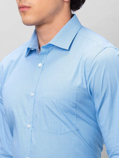 Park Avenue Men Blue Structure Slim Fit Cotton Shirts