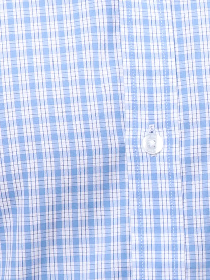 Park Avenue Men Blue Slim Fit Checks Cotton Shirts