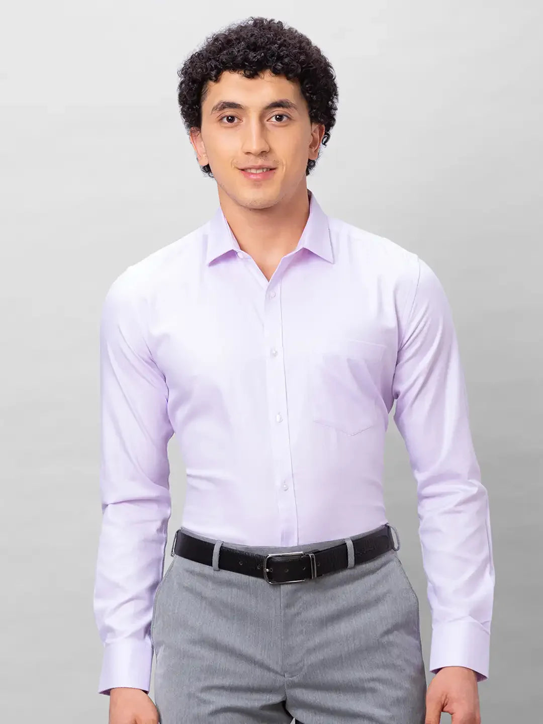 Park Avenue Men Purple Structured Slim Fit Cotton Formal Shirt