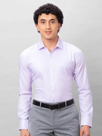 Park Avenue Men Purple Structured Slim Fit Cotton Formal Shirt