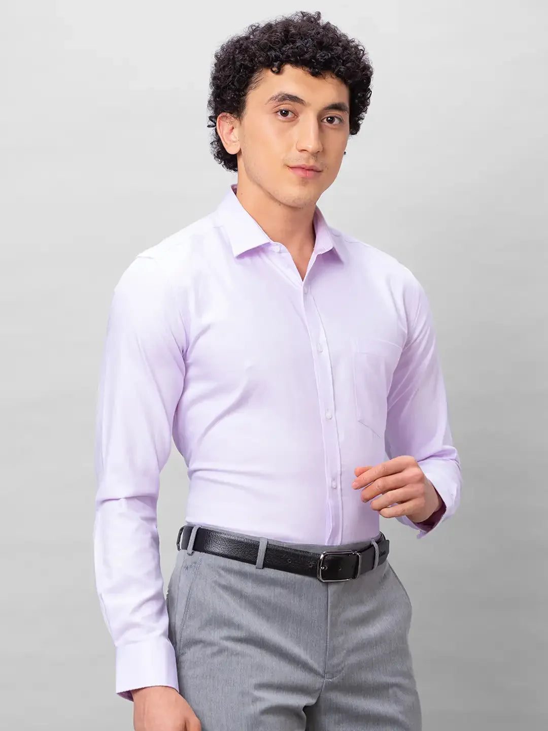 Park Avenue Men Purple Structured Slim Fit Cotton Formal Shirt
