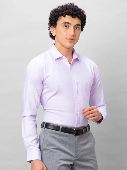 Park Avenue Men Purple Structured Slim Fit Cotton Formal Shirt