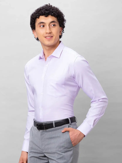 Park Avenue Men Purple Structured Slim Fit Cotton Formal Shirt