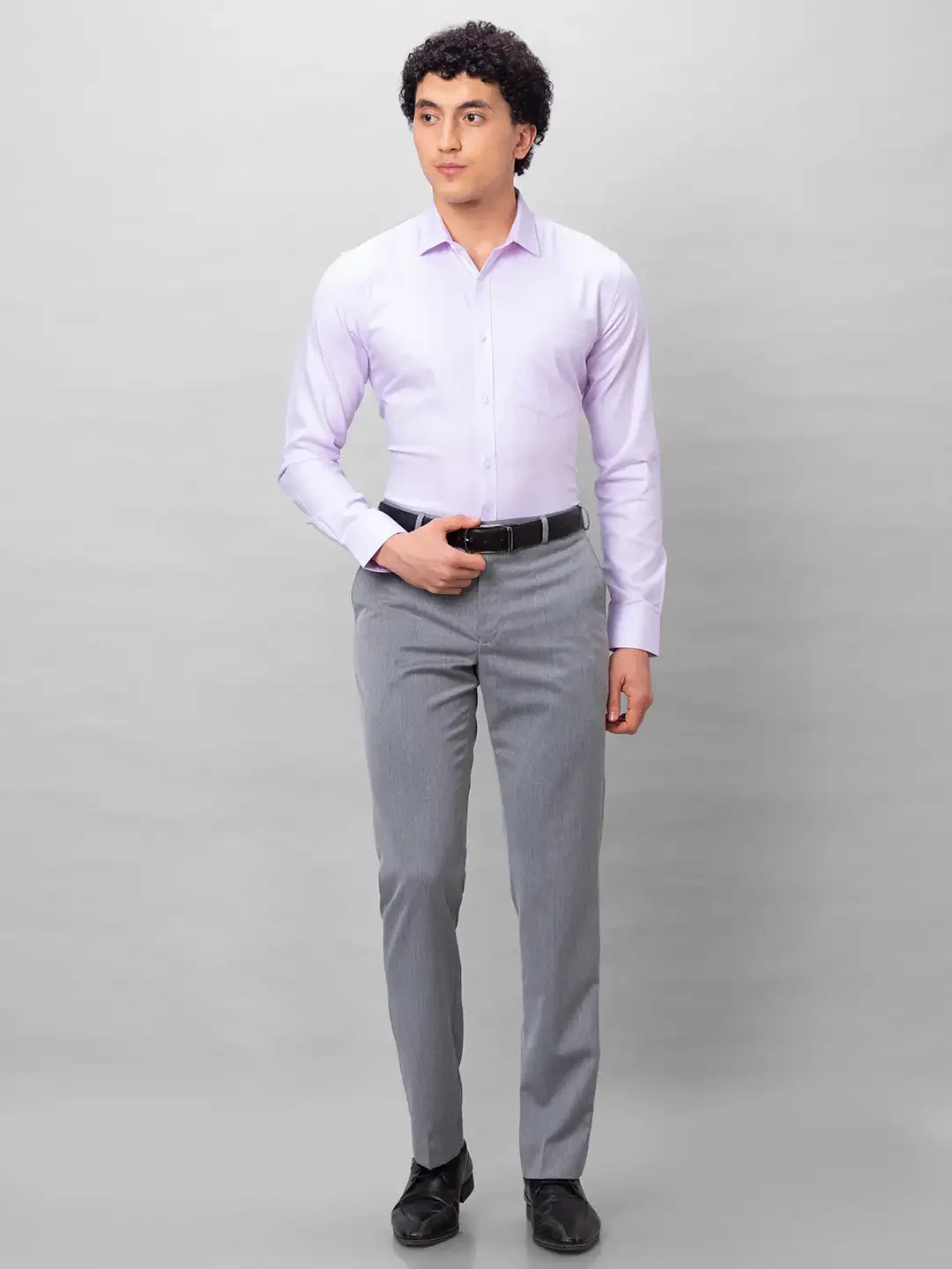 Park Avenue Men Purple Structured Slim Fit Cotton Formal Shirt