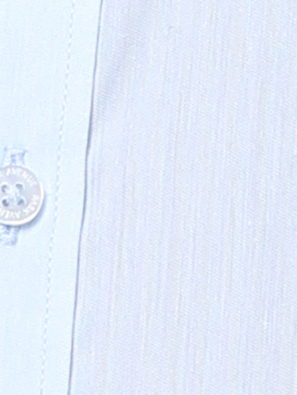 Park Avenue Blue Solid Slim Fit Polyester Blend Formal Shirt