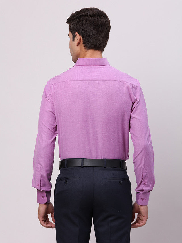 Park Avenue Purple Fil-A-Fil Slim Fit Cotton Blend Formal Shirt
