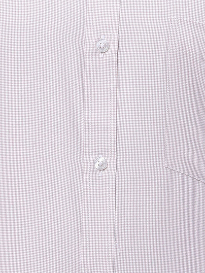 Park Avenue Grey Structure Slim Fit Full Sleeve Cotton Blend Shirt