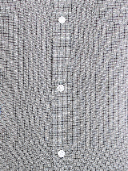 Park Avenue Men Grey Structured Slim Fit Cotton Blend Formal Shirt