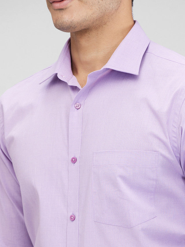 Park Avenue Purple Structure Slim Fit Full Sleeve Cotton Shirt