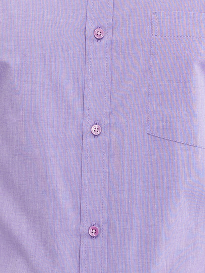 Park Avenue Purple Structure Slim Fit Full Sleeve Cotton Shirt