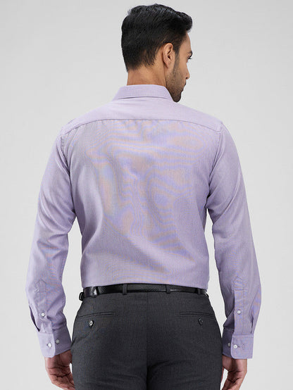 Park Avenue Purple Structure Slim Fit Cotton Blend Formal Shirt