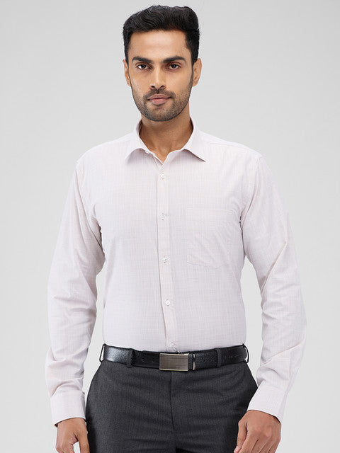 Park Avenue Men Purple Structure Slim Fit Cotton Blend Shirt