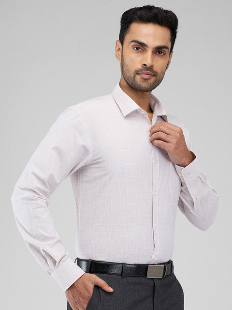 Park Avenue Men Purple Structure Slim Fit Cotton Blend Shirt