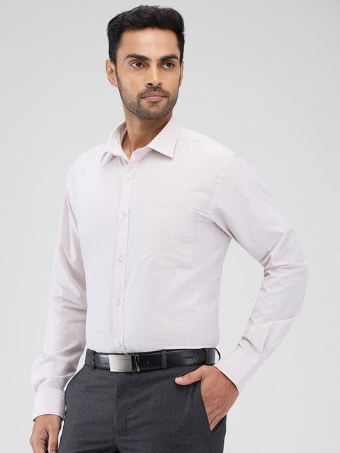 Park Avenue Men Purple Structure Slim Fit Cotton Blend Shirt