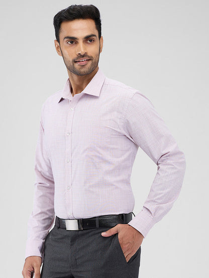 Park Avenue Purple Structure Slim Fit Cotton Blend Formal Shirt