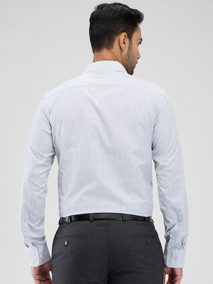 Park Avenue Men Blue Structure Slim Fit Cotton Blend Shirt