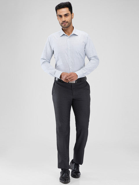 Park Avenue Men Blue Structure Slim Fit Cotton Blend Shirt