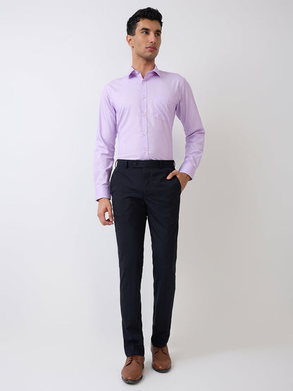 Park Avenue Men Purple Structure Slim Fit Polyester Blend Shirt