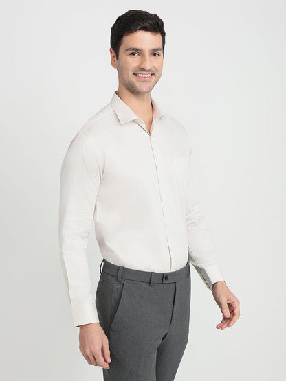 Park Avenue Men Brown Printed Slim Fit Cotton Full Sleeve Formal Shirt