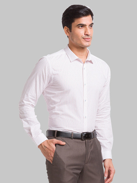 Park Avenue Men Red Slim Fit Printed Shirt