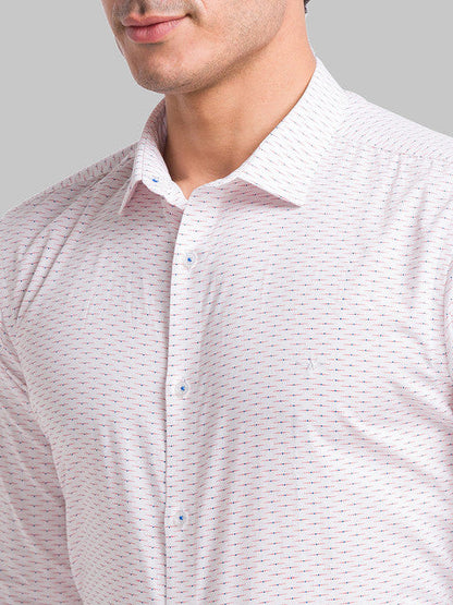 Park Avenue Men Red Slim Fit Printed Shirt
