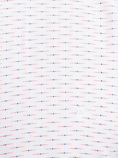 Park Avenue Men Red Slim Fit Printed Shirt