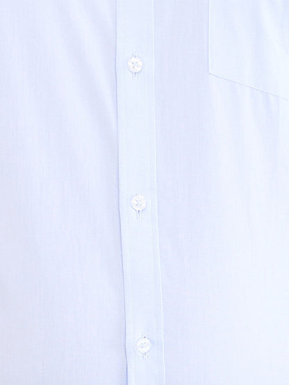 Park Avenue Blue Solid Slim Fit Cotton Formal Shirt