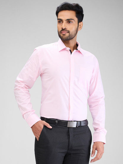 Park Avenue Men Pink Solid Slim Fit Cotton Formal Shirt
