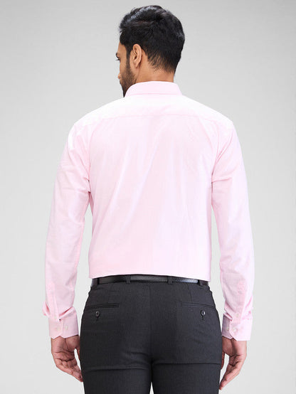 Park Avenue Men Pink Solid Slim Fit Cotton Formal Shirt