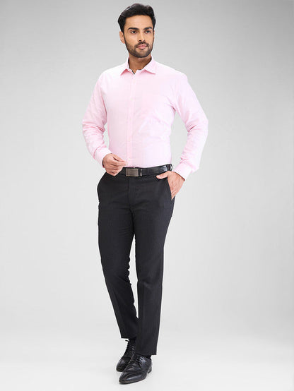 Park Avenue Men Pink Solid Slim Fit Cotton Formal Shirt