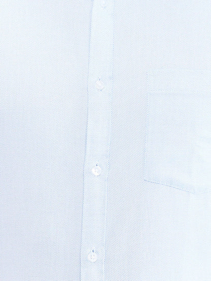 Park Avenue Blue Structure Slim Fit Cotton Formal Shirt
