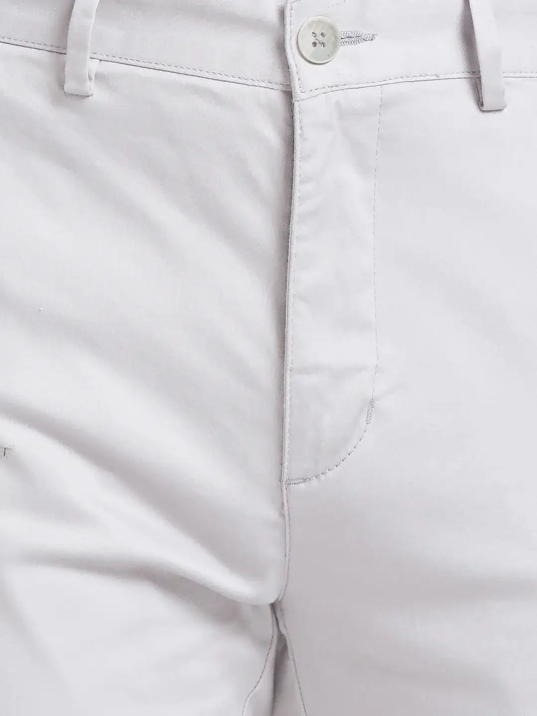 Park Avenue Men Grey Solid Neo Fit Cotton Blend Trouser