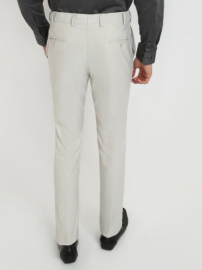 Park Avenue Men Brown Structure Slim Fit Polyester Blend Trouser